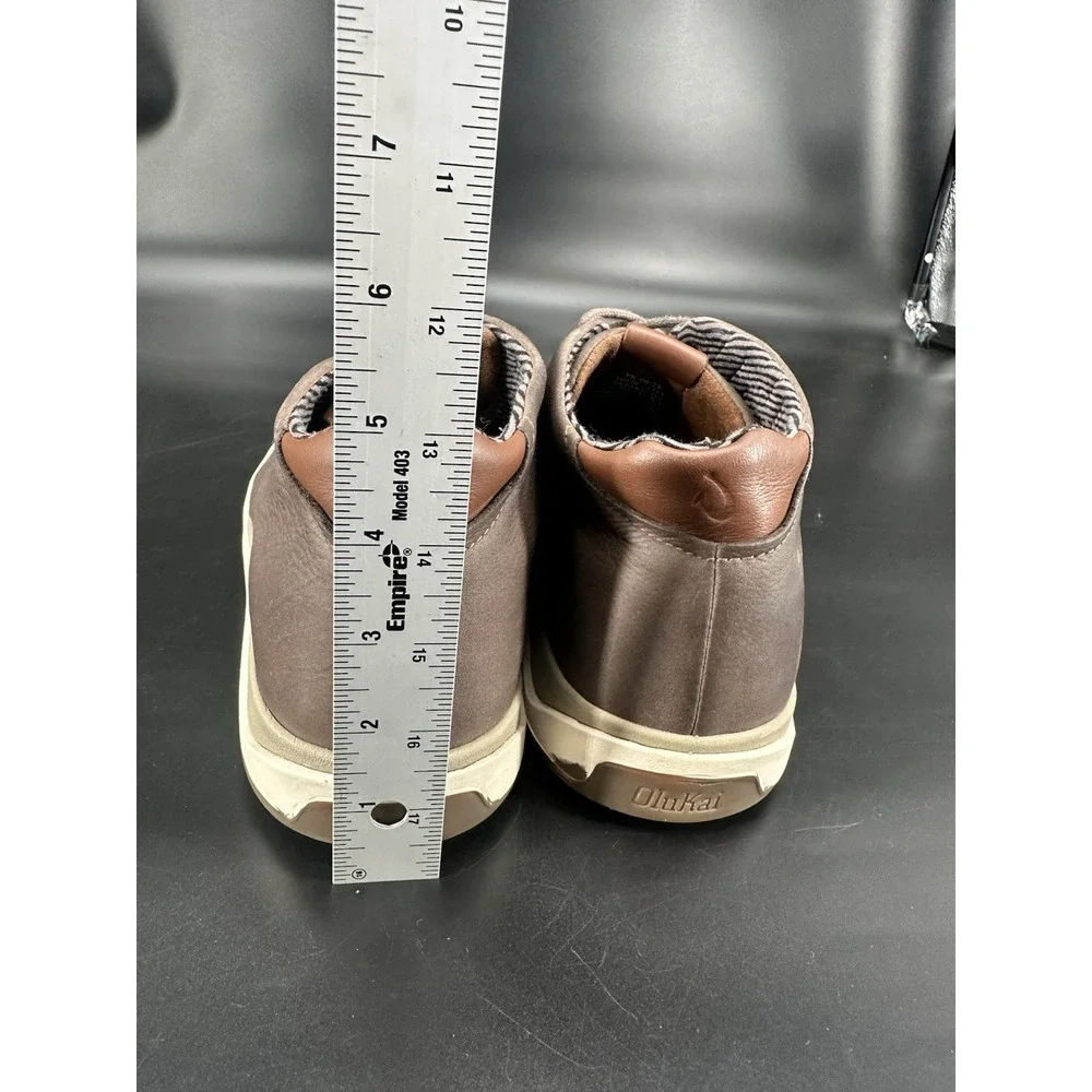 Olukai Papaku 'Ili Leather Chukka Boots Men's Sz 12 Olukai Brown Taupe‎ Leather